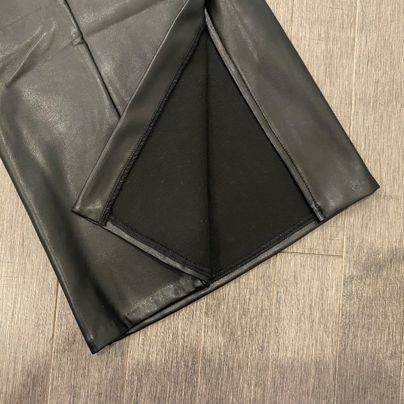 Abercrombie & Fitch Vegan Leather Flare Pant - Picture 8 of 13